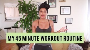 'Quick 45 Minute Workout Routine | Gluts, Abs, Core + Legs | MONROE STEELE'