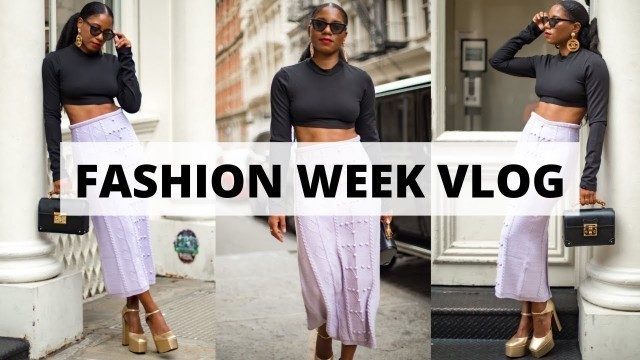 'NEW YORK FASHION WEEK VLOG!! | Luxury Shopping, Eating & Saks Party | MONROE STEELE'