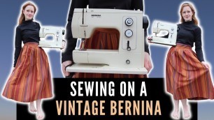 'MAKING an AUTUMN Skirt - Sewing on a VINTAGE BERNINA - 70\'s Fashion - Using Clothkits'