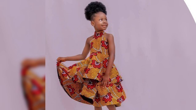 'Latest ankara styles for kids #modern ankara fashion designs #qute kitenge outfits for children'