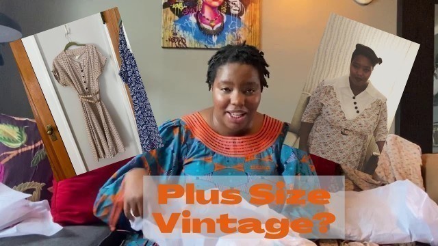 'Unboxing Plus Size 1940s Vintage Dresses'