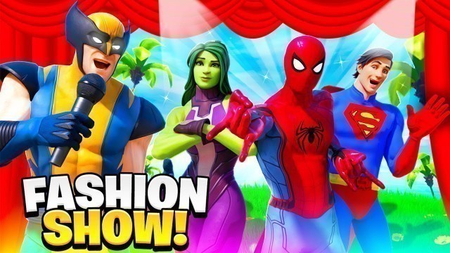 'Fortnite Boss Fashion Show (Spiderman, Superman, Iron Man, Wolverine, Mystique) Superhero & Bosses'