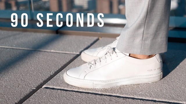 '6 Ways to Wear White Sneakers in 90 Seconds | Men\'s Fashion 2019 | Levitate Style'