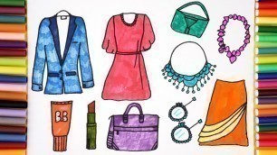 'Coloring Pages Dresses | How to Draw Clothes for Kids'