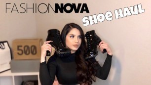 'FASHION NOVA SHOE HAUL | BOOT TRY-ON REVIEW'