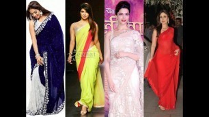 'How to wear sari in Bollywood style || Latest Trend Of Bollywood Sari || Bollywood Fashion'