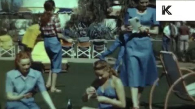 '1940s Women in Denim Outfits, Vintage Fashion'