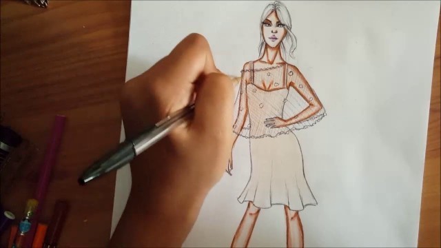 'Fashion Illustration: how to draw lace on clothes'