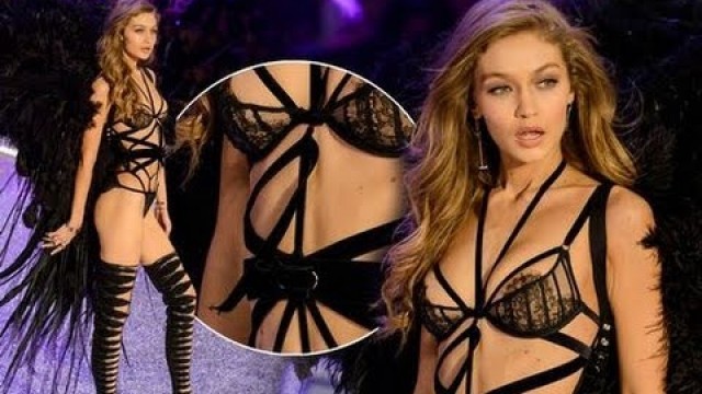 'Gigi Hadid bra strap snaps open during Victoria\'s Secret show as model'