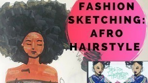 'Fashion Illustration HAIR- #1 Drawing Afro Hair Style'