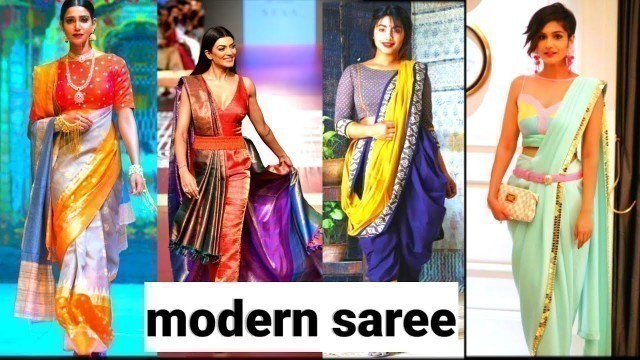 'Fashionable saree# modern sari# শাড়ী# New attractive sari#  party wear saree'