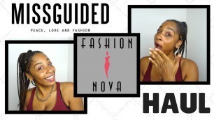 'FASHION NOVA / MISSGUIDED HAUL | TRY-ON'