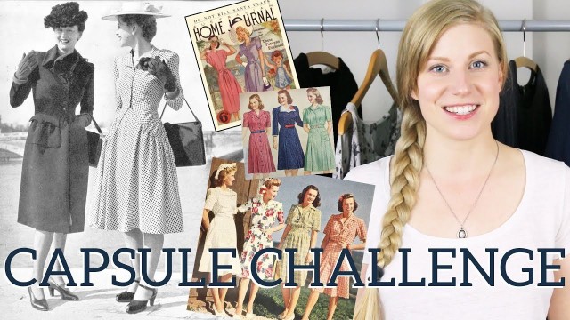 'Wearing a \"1940\'s Wardrobe\" for 2 weeks | Extreme Capsule Wardrobe Challenge'