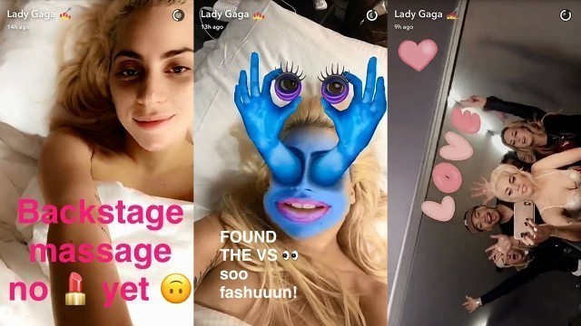 'Victoria\'s Secret Fashion Show 2016 - Lady Gaga - Backstage Snapchat Story'