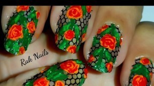 'Victoria Secret Fashion Show Lady Gaga\'s Dress Inspired Rose Nailart'