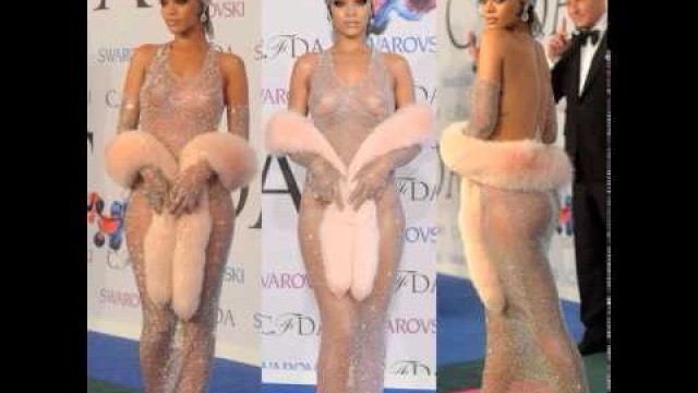 'Rihanna  Crystal Dress at CFDA Awards'