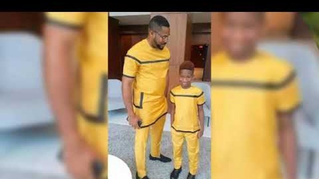 'HOT ANKARA FASHION DESIGNS FOR FATHER & SON #kitenge fashion 2020 #kitenge fashion short dress'