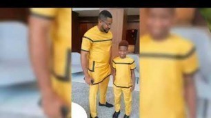 'HOT ANKARA FASHION DESIGNS FOR FATHER & SON #kitenge fashion 2020 #kitenge fashion short dress'