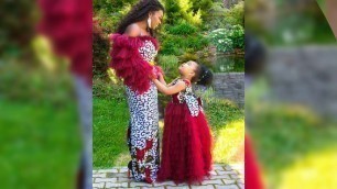 'HOT ANKARA DESIGNS FOR MOTHER & DAUGHTER #Kitenge fashion 2020 #kitenge fashion long dress'