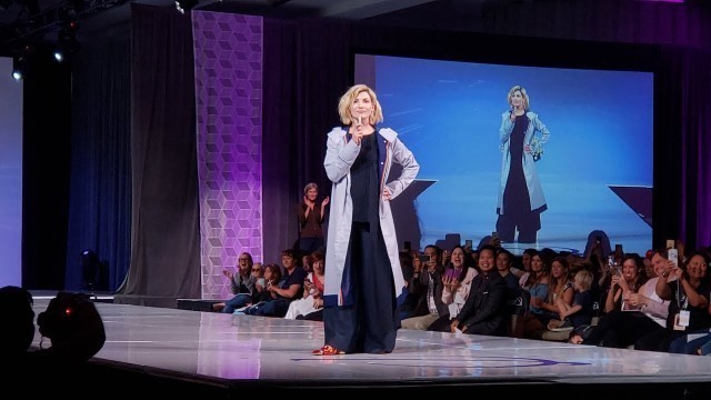 'Jodie Whittaker makes surprise appearance at #HerUniverse Fashion Show 2018 #SDCC'