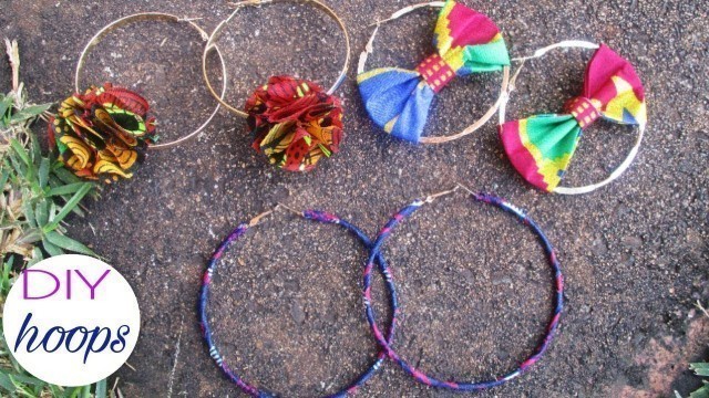 'DIY HOOP earrings African Print-Ankara'