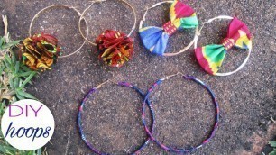 'DIY HOOP earrings African Print-Ankara'