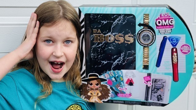 'LOL Surprise OMG Doll DA Boss Fashion Journal UNBOXING with Sisters Play Toys'