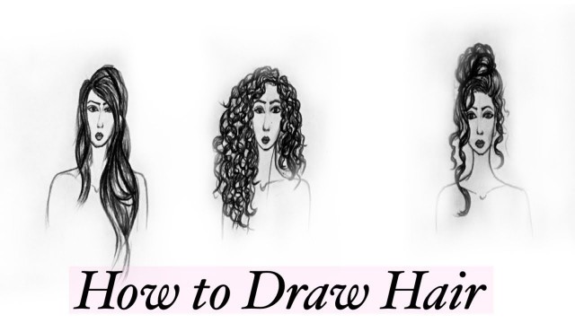 'How to draw hair | fashion sketch | hair illustration |'