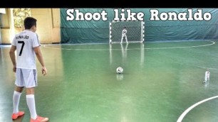 'How to shoot like Cristiano Ronaldo | New Style Freekicks (2015) | Backspin Freekicks | AzeKickerz'