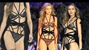 'Gigi Hadid Bra Strap Open During Victoria\'s Secret Fashion Show 2016'