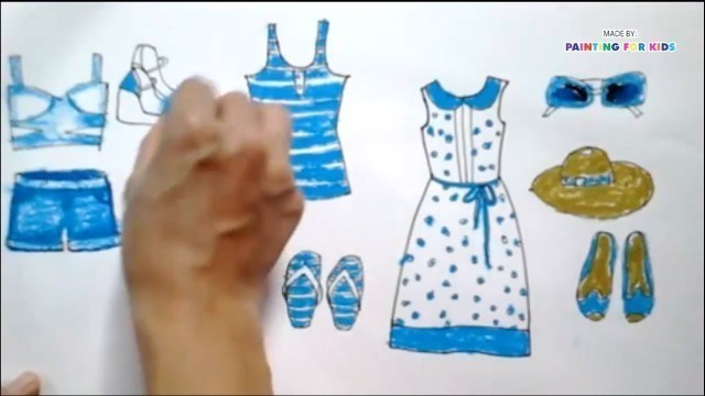 'How to draw fashion clothes for kids | How to draw dresses for kids | Art for kids'