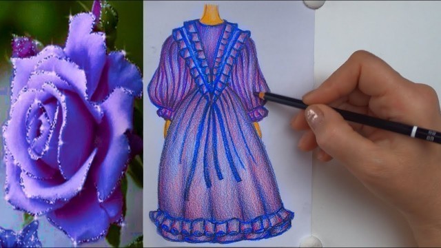 'Beautiful Dress Fashion Drawing - Fashion Sketch'