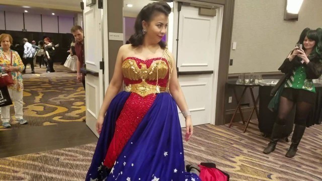 'Wonder Woman Tranforming Gown  at Her Universe Fashion Show 2016'