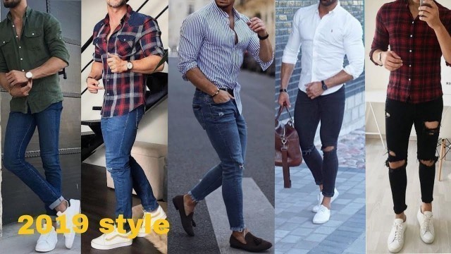 'Best fashion trends for Men\'s shirt with jeans 2019 | Men\'s stylish 