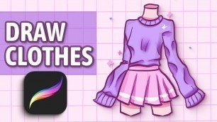 'Drawing Clothes In Procreate | Procreate Tutorial'