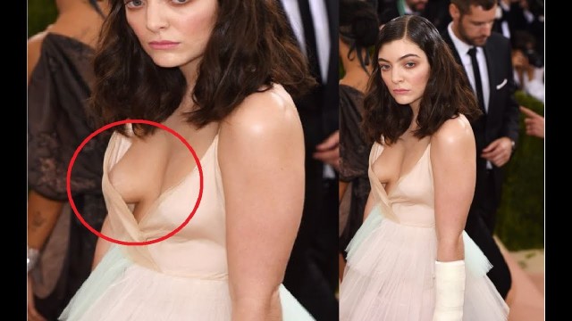 'Lorde Nip Slip Moment At Met Gala 2016 Red Carpet'