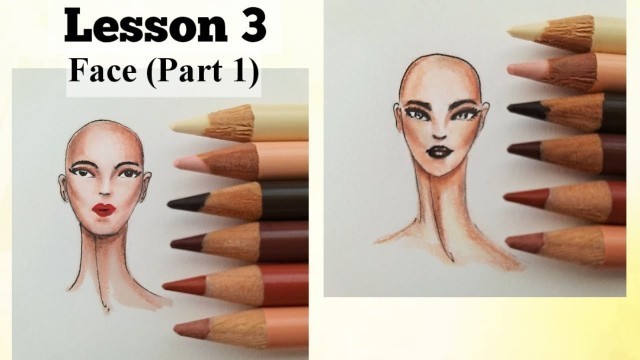 'How to draw the Face (Part 1) Face Rendering | Fashion Illustration'