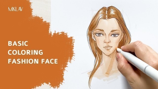 'Fashion Illustration: Coloring Face with Markers | Mewarnai Wajah'