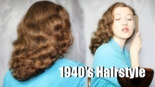 'How I Do My Hair, 1940s Style - Detailed!  Long Hair'