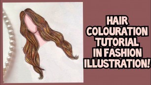 'Hair rendering in fashion illustration?//Step by step//3D'