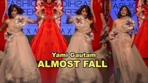 'Yami Gautam ALMOST FALL On Ramp At Lakme Fashion Week 2019 Day 2'