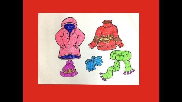 'How to draw winter clothes for kids | How to draw fashion winter dress | Art for kids'