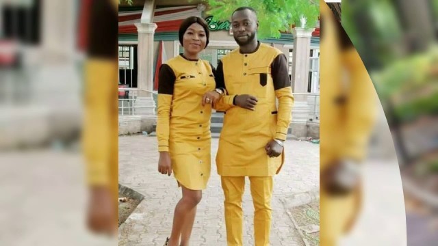 'Modern African couple Ankara wear 2020 #latest African couple styles #ankara couple matching outfit'