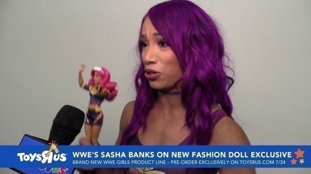 'WWE\'s Sasha Banks on New Fashion Doll Exclusive at Toys\"R\"Us'