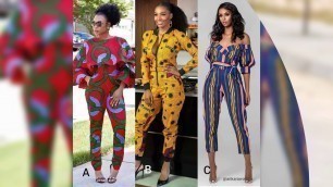 '2020-HOTTEST ANKARA STYLES FOR WOMEN #Ankara trouser and top #ankara jumpsuit'