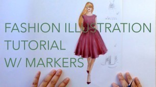 'Tutorial: Basic Fashion Illustration with Markers'