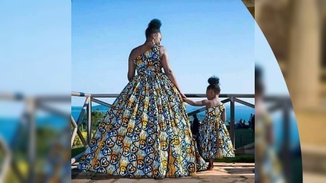 'CUTE ANKARA FASHION FOR MOTHER & DAUGHTER #Fashionista kitenge 2020 #kitenge fashion short dress'