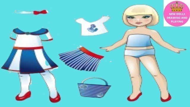 'PAPER DOLLS FASHION DRESS UP WARDROBE WITH CLOTHES TUTORIAL'