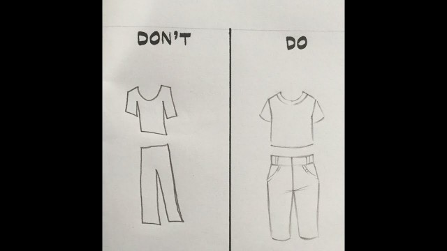 'Do\'s and Don\'ts in drawing clothes'