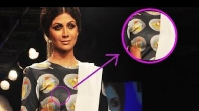 'Shilpa Shetty Nip Slip At Lakme Fashion Week 2014'